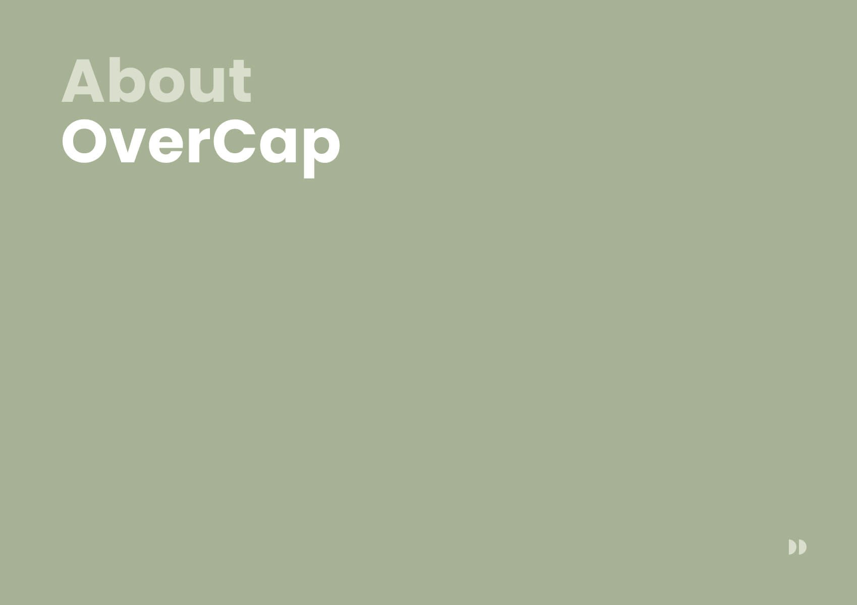 Страница презентации OverCap